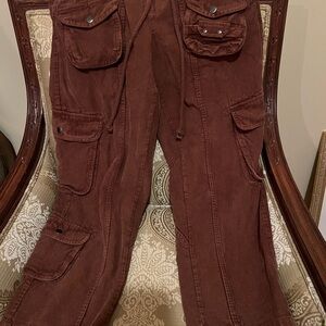 Free People Brown Corduroy Cargo Pants
